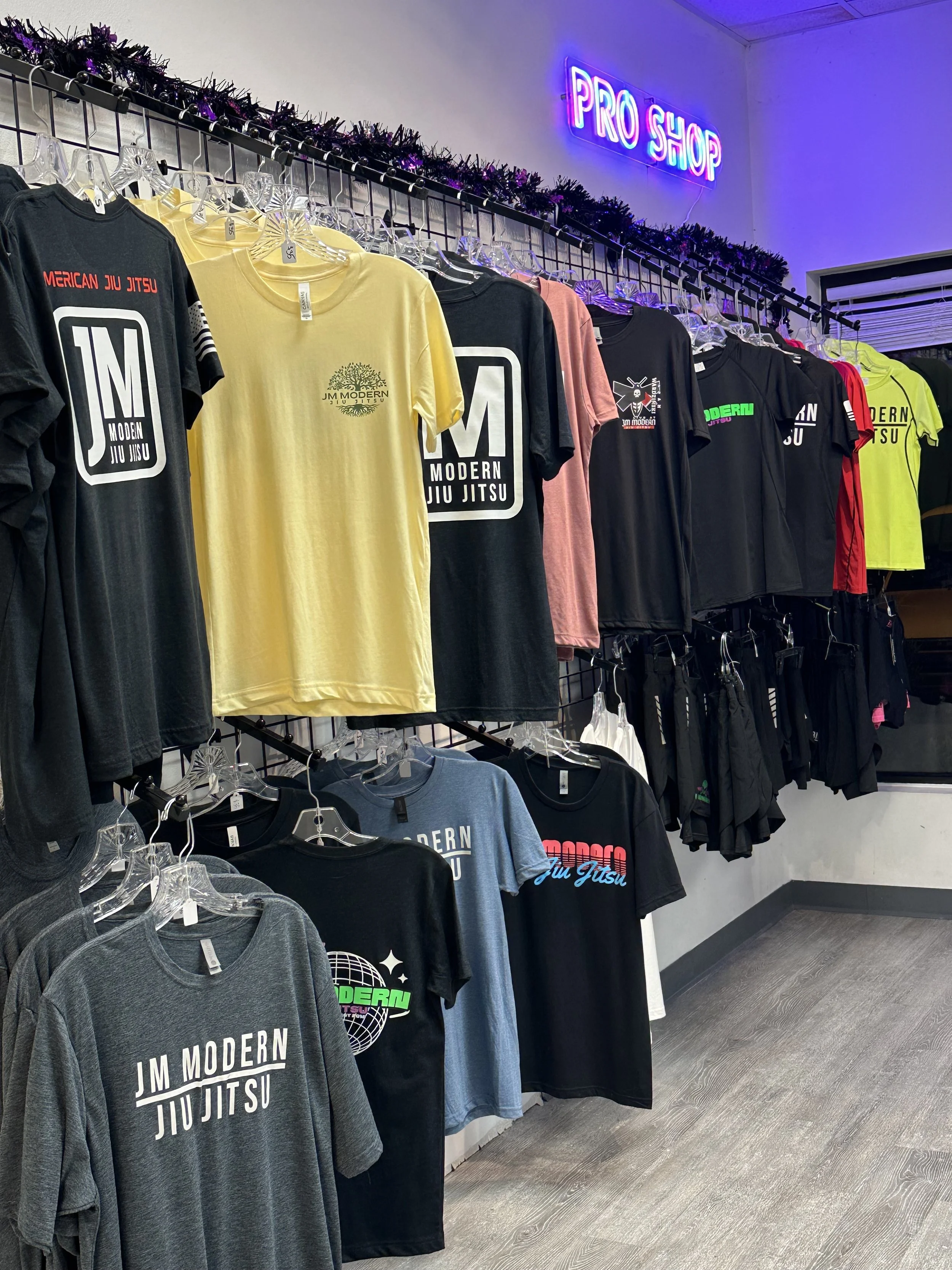 The pro shop inside JM Modern Jiu Jitsu